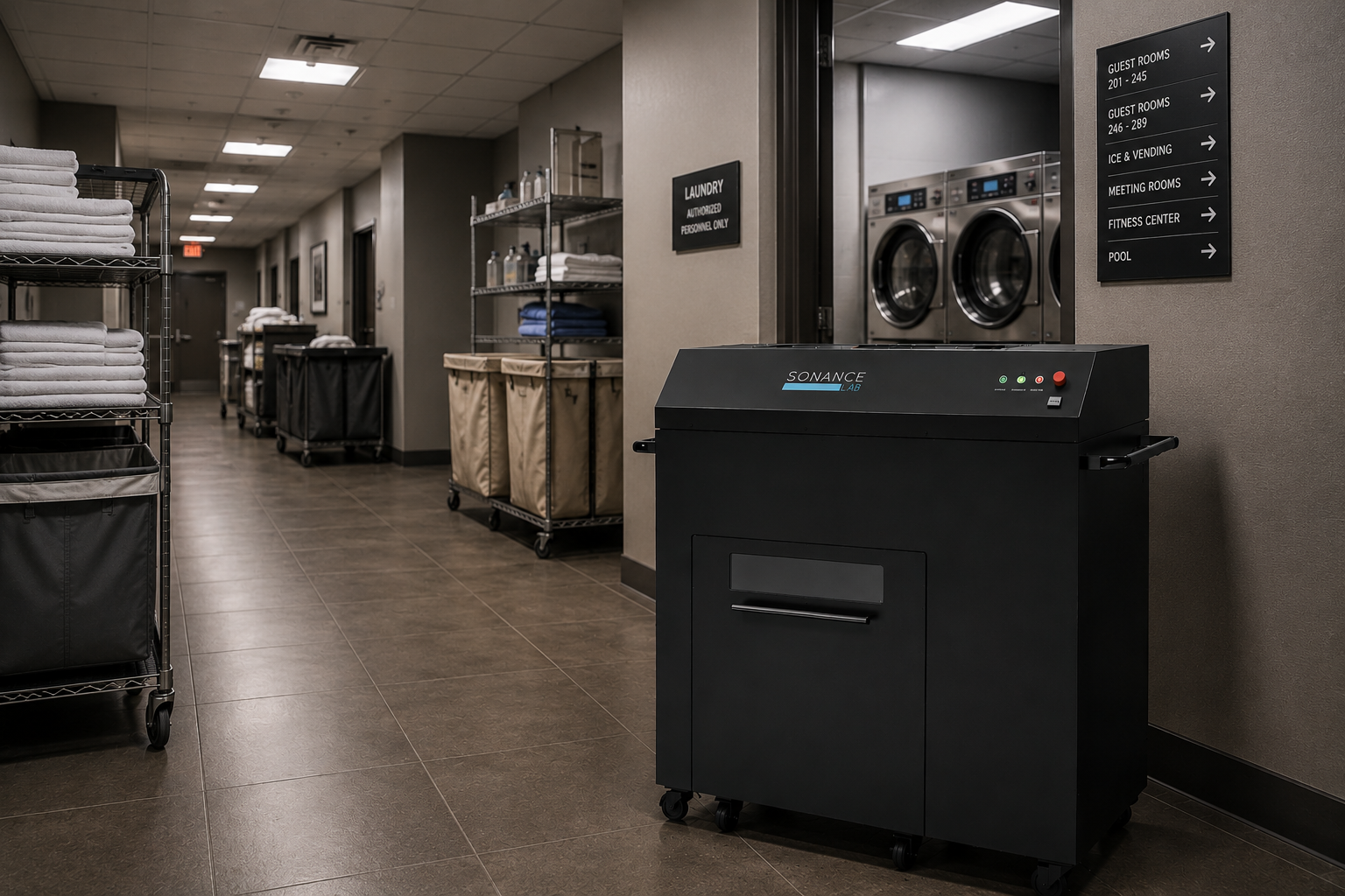 CBC Pro Standard in a hospitality laundry room