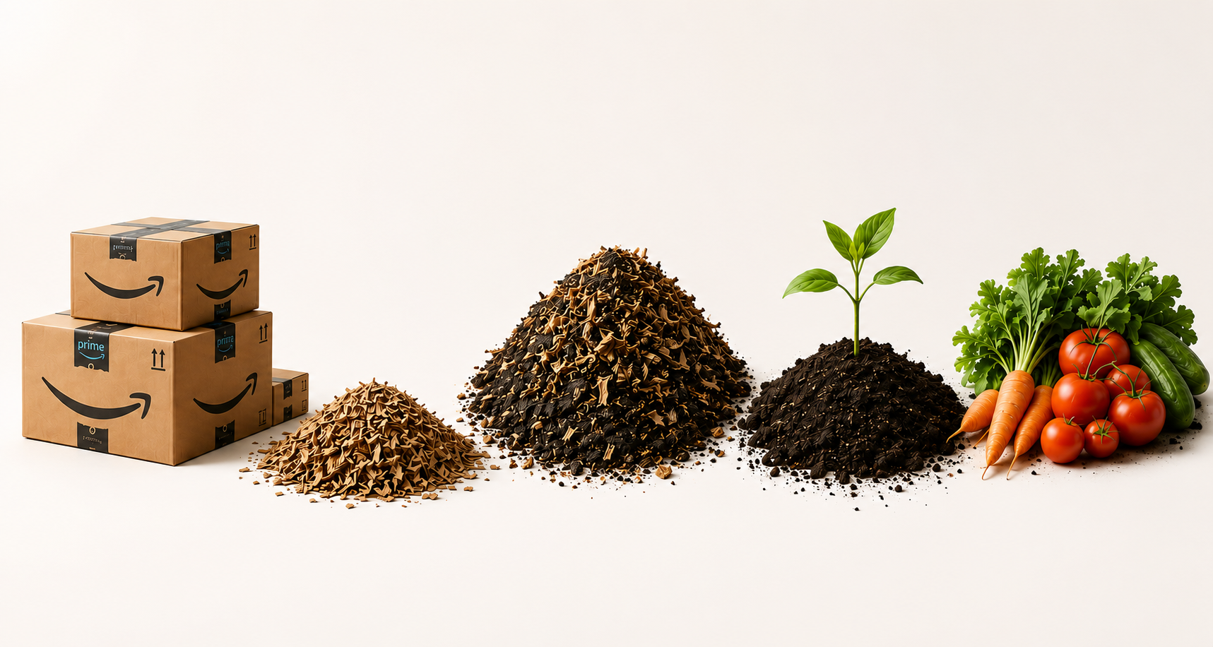 From cardboard collection to compost to sustenance